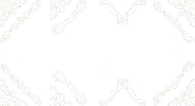 Elegant Azerbaijani Inspired Geometric Illustration with Soft Gold Details