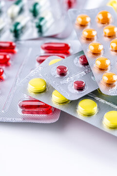 Variety of medicines and drugs.Medicine and healthcare conceptPill for the prescription and treatment various diseases chemistry