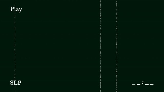 Vintage night vision VHS Playback Overlay with Film Scratch and Static Glitch, CRT Noise Texture Retro Damaged Video Effect 4K