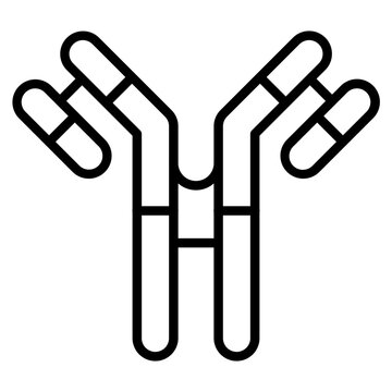 Antibody Icon &ndash; Immunology Medical Vector Symbol