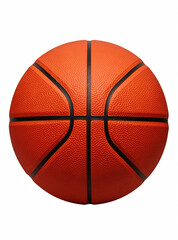 Fototapeta premium Close-up of an orange basketball with a textured surface, ready for the next shot.