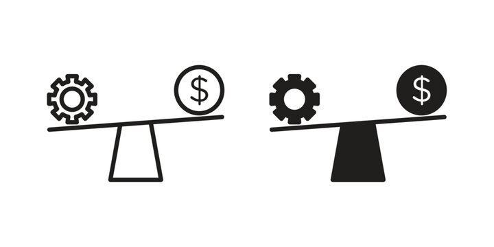 Leverage icon in line design. editable stroke icon vector. EPS10