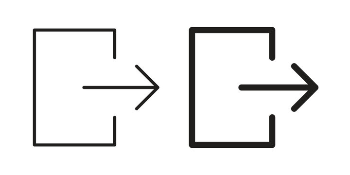 Logout icon in line design. editable stroke icon vector. EPS10