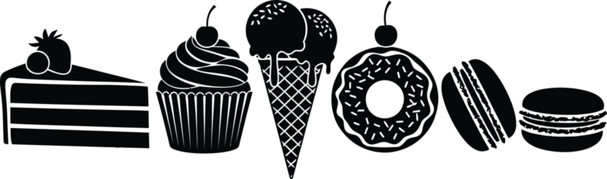 Black and white dessert desserts sweets cake cupcake