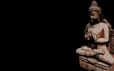 Fototapeta premium Buddha statue illustration 