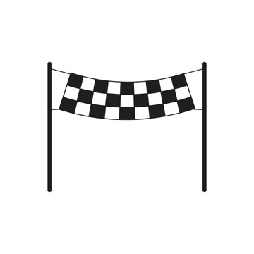 Race checkered flag start finish illustration