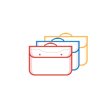 Paper binder document storage logo design