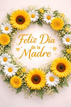 feliz dia de la madre sunflower