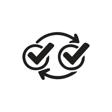 Dynamic Process Confirmation Symbol Representing Iterative Task Completion and Approval