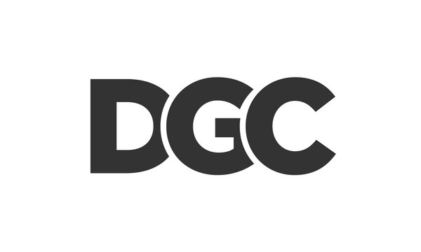 DGC logo design template with strong and modern bold text. Initial based vector logotype featuring simple and minimal typography. Trendy company identity.