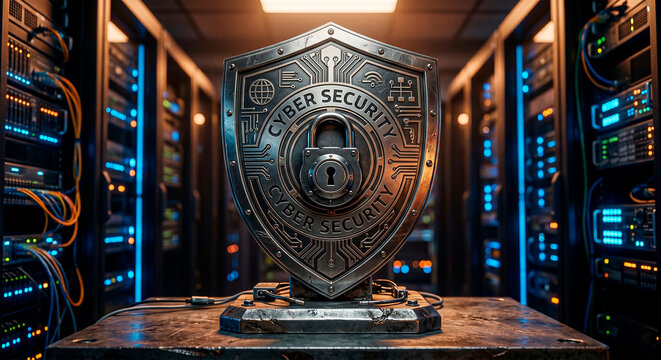 Fortaleza Digital Escudo de ciberseguridad en centro de datos"