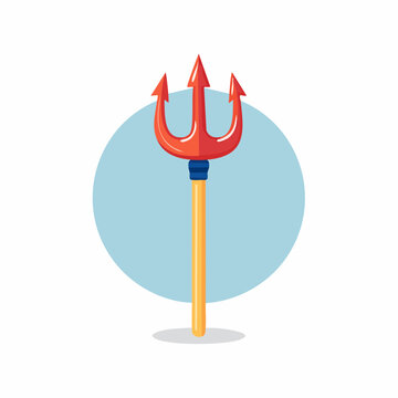 Red Devil Trident Illustration