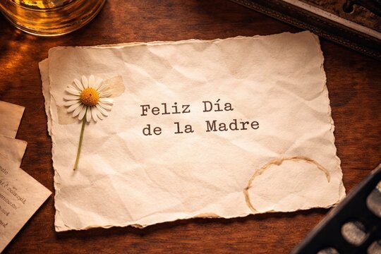 feliz dia de la madre old paper