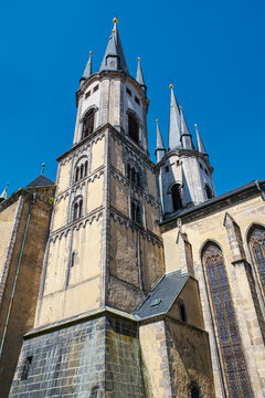 The Church of St. Nicholas and St. Elizabeth in the old town of Cheb, Czech Republic