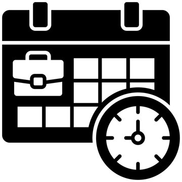 Work Schedule Icon Vector Illustration For Design.