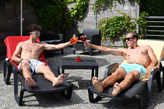 Two friends in the garden