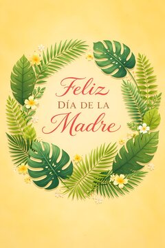 feliz dia de la madre green 