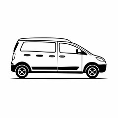 Fototapeta premium Line Art Illustration of a Van