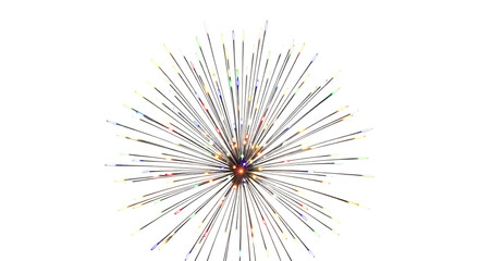 Obraz premium Vibrant Lines Radiate from Colorful Center on a transparent background