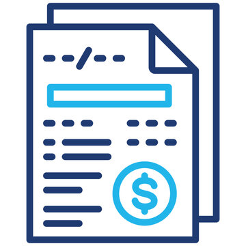 Salary Slip Icon Vector Illustration For Design.