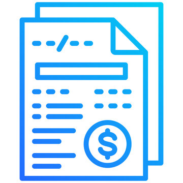 Salary Slip Icon Vector Illustration For Design.