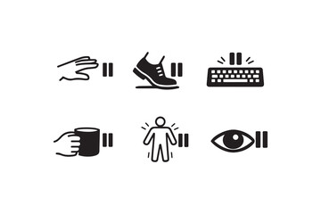 Fototapeta premium Visualizing Pause and Stop Across Human Gestures Movement Senses and Device Use