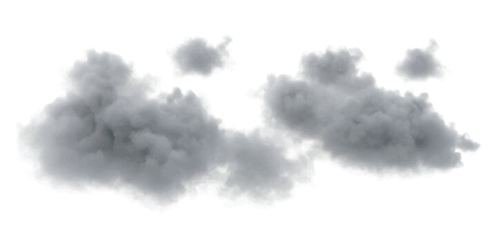 Fluffy dark storm clouds floating in the sky