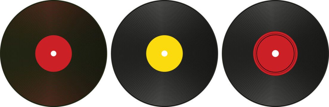 vinyl cd labels, and design vector for music art and album Pro Vector