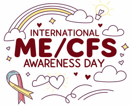 International ME CFS Awareness Day Vector Illustration, Chronic Fatigue Syndrome Awareness Design