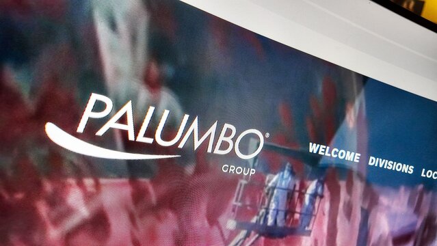 Palumbo website on a digital screen