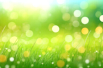 Obraz premium Green nature Blurred background. Abstract blur of Green nature, bokeh defocused and blur background.