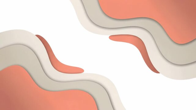 Abstract layered design with wave shapes and gradient colors on a white background