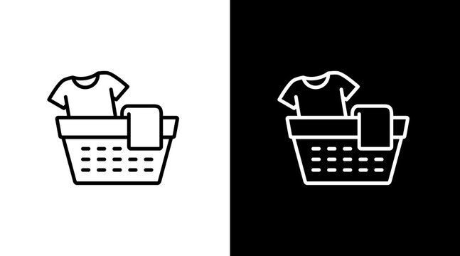 Laundry Basket Icon Set Multiple Style Collection