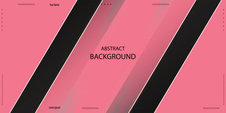Abstract pink geometric banner background with diagonal stripes modern minimal design template