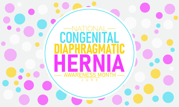 National congenital diaphragmatic hernia awareness month circular design