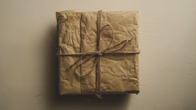 package wrapped in brown butcher paper