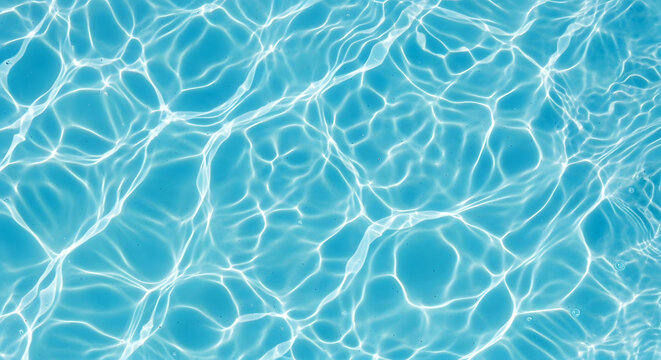 Tranquil azure waters a captivating abstract view of rippling pool surface with sunlight reflections