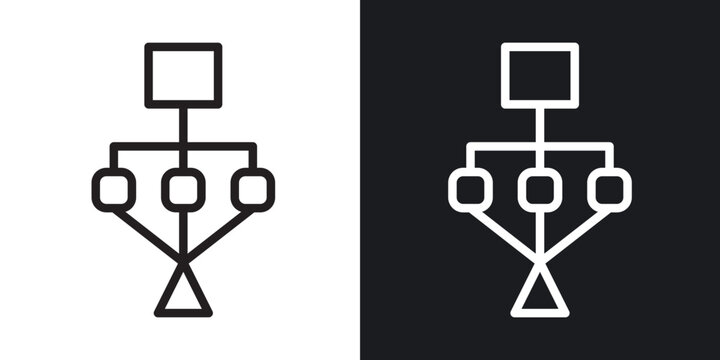 BPM outlined icon vector collection.