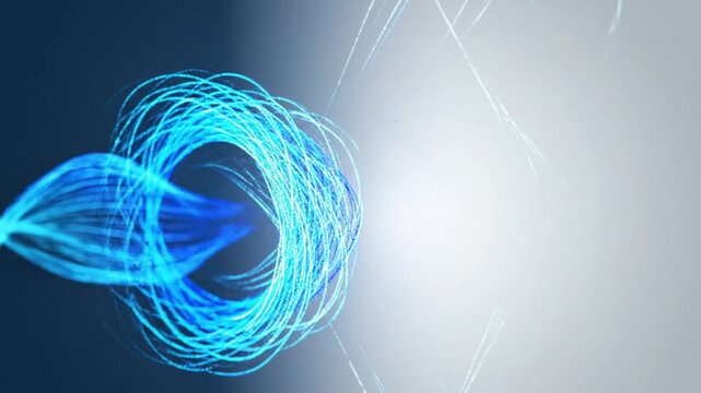 Futuristic SaaS banner with abstract UI motion clean modern tech background