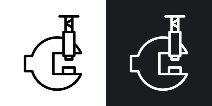 Clamp outlined icon vector collection.