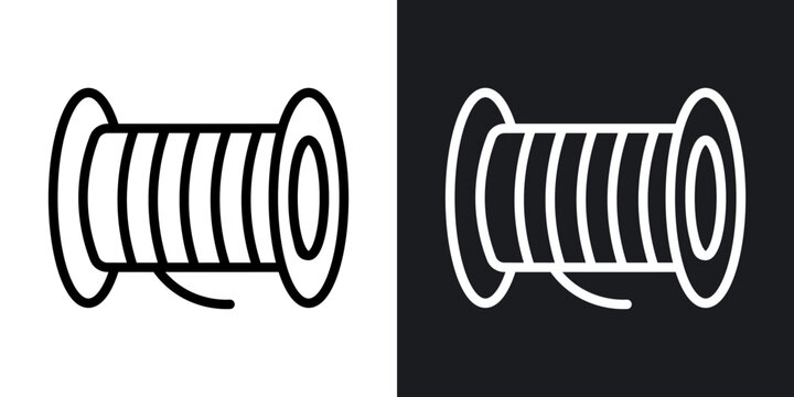 Copper outlined icon vector collection.