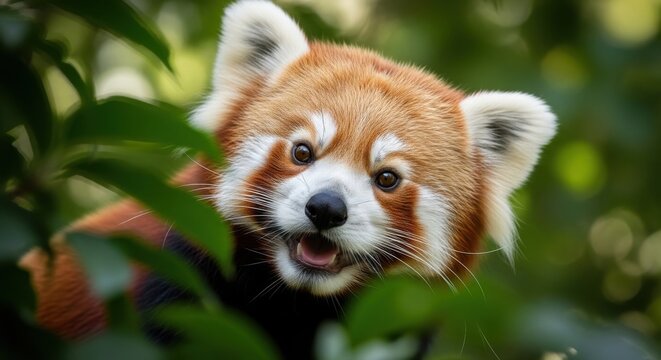 Charming red panda portrait explore the world of ailurus fulgens and red panda conservation