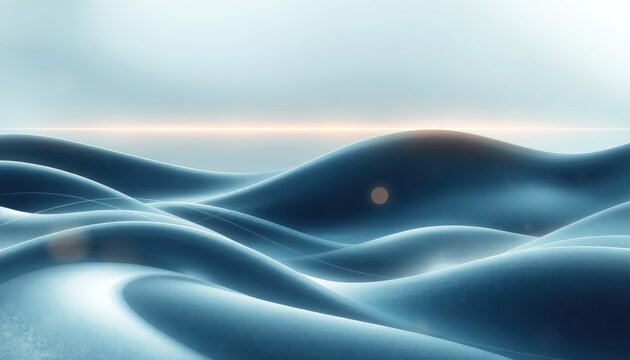 Abstract flowing landscape with gentle waves and soft light, perfect for presentations, backgrounds, and digital art themes