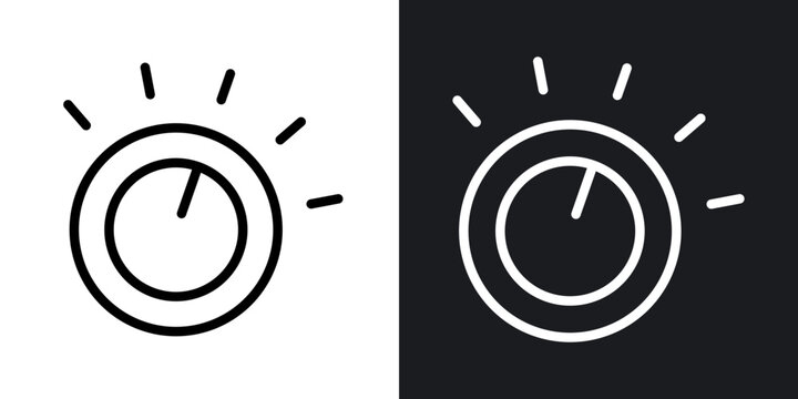 Dimmer outlined icon vector collection.