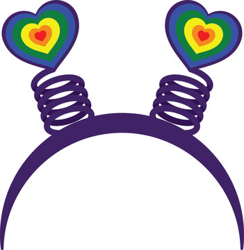 Rainbow Heart Spring Pride Headband