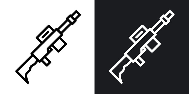 Grenade Launcher outlined icon vector collection.