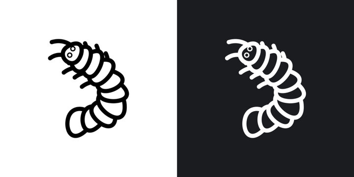 Grub outlined icon vector collection.