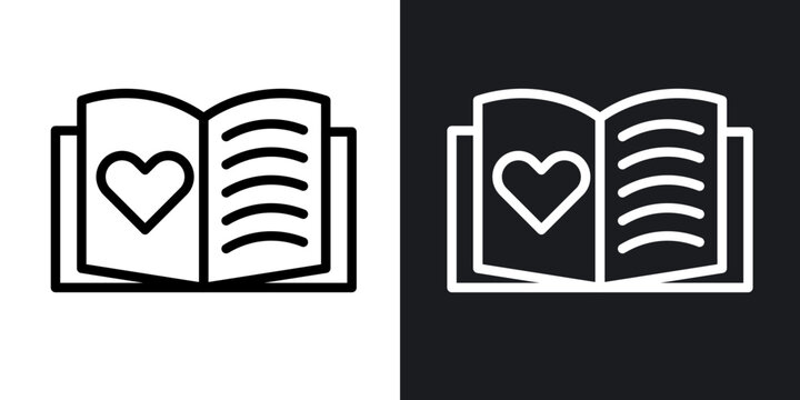 Guests book outlined icon vector collection.