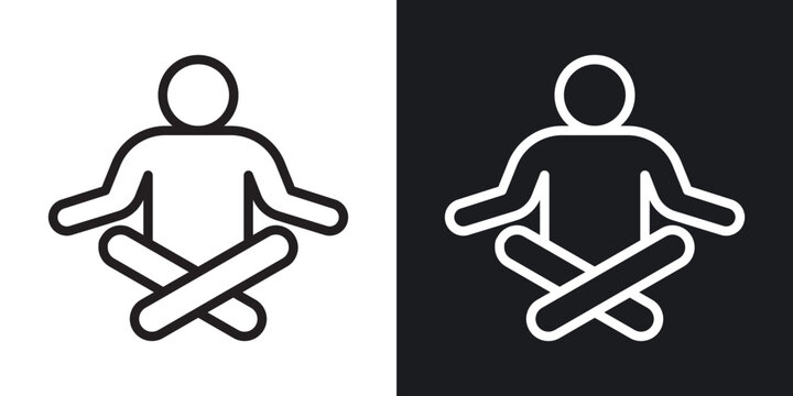 Guru outlined icon vector collection.