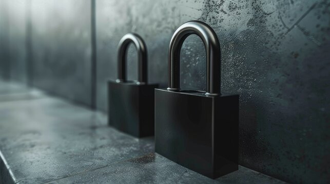 modern padlock image, emphasizing its minimalist design and durable construction, evoking a sense of security and protection.